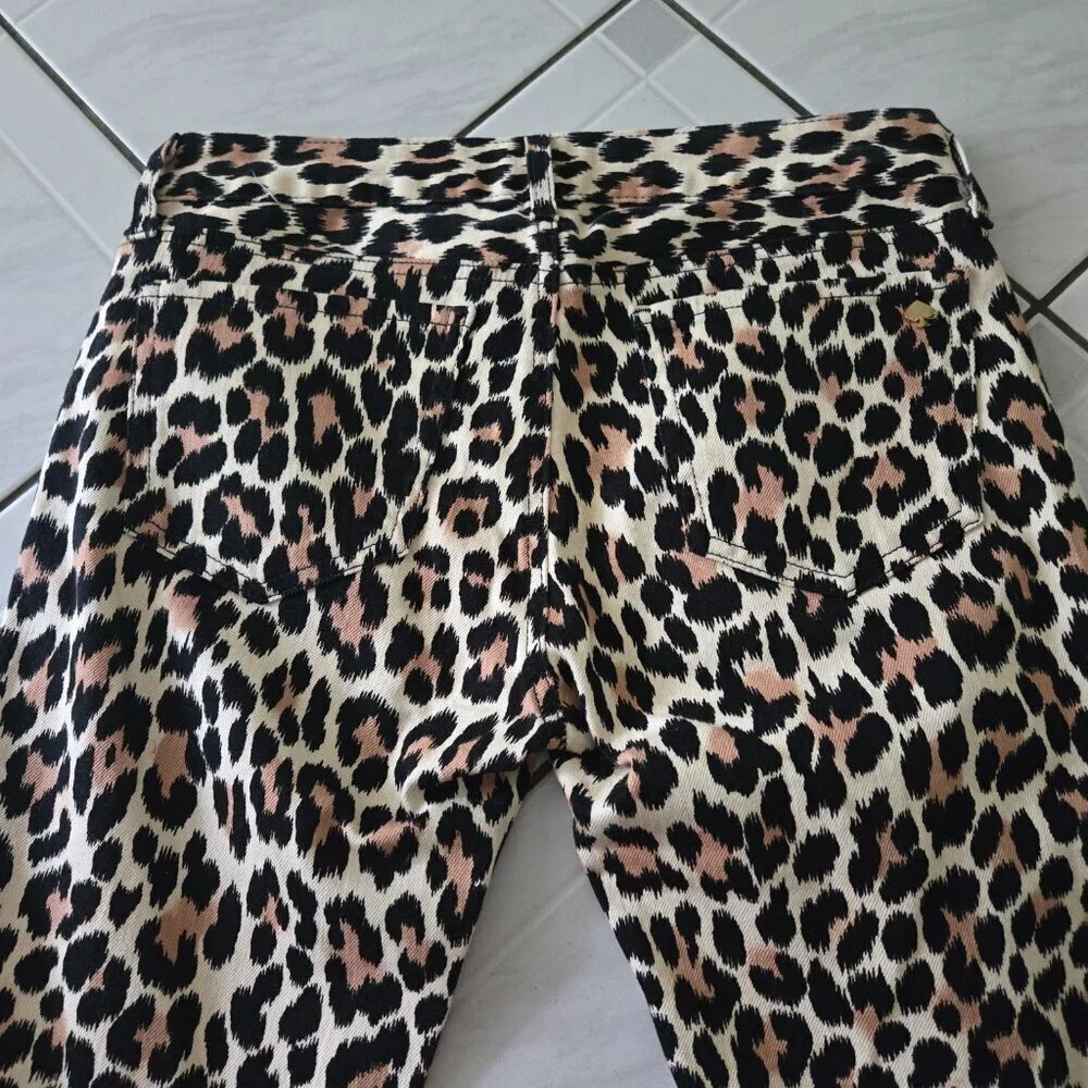 NWT Kate Spade Broome Street Leopard Print Skinny Jeans 27